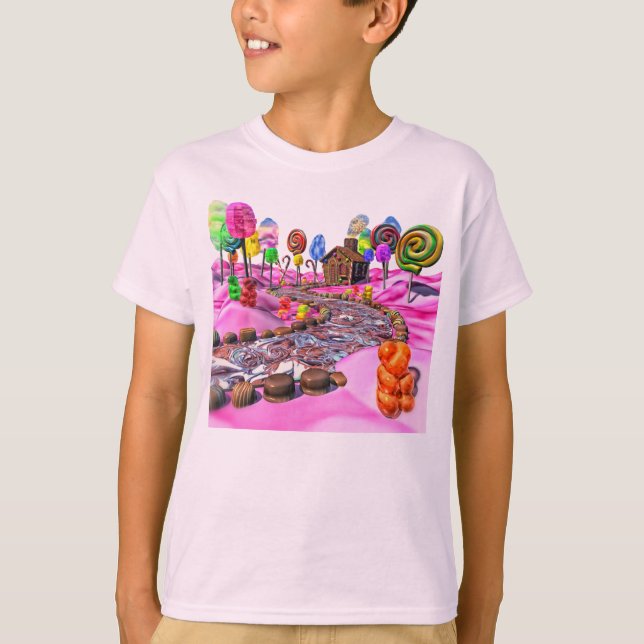 Rosa Candyland T-Shirt (Vorderseite)