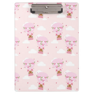Rosa Capybara-Teddy-Ballon-Notizbuch Klemmbrett