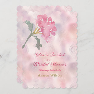 Rosa Carnation Brautparty Einladung