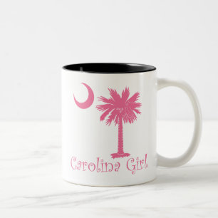 Rosa Carolina-MädchenPalmetto Zweifarbige Tasse