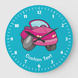 Rosa Cartoon Großuhr Große Wanduhr