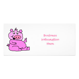 Rosa Cartoon Pig 2012 Kalender Business Rack Card Werbekarte