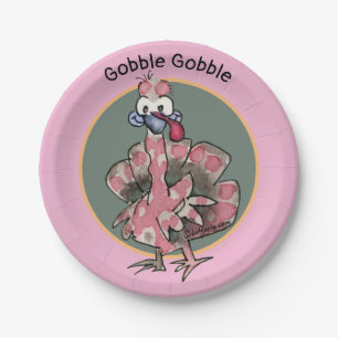 Rosa Cartoon Türkei Globalpapier Teller