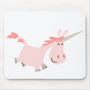 Rosa CartoonUnicorn mousepad