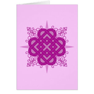 Rosa Celtic "Quadheart" Karte