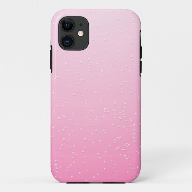 Rosa Champagner mit zarten Bläschen Kunst Case-Mate iPhone Hülle (Rückseite)