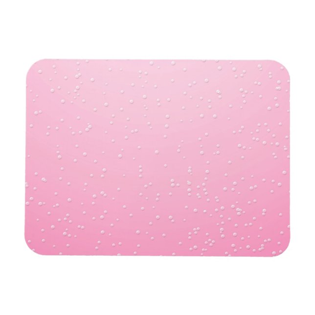 Rosa Champagner mit zarten Bläschen Kunst Magnet (Horizontal)