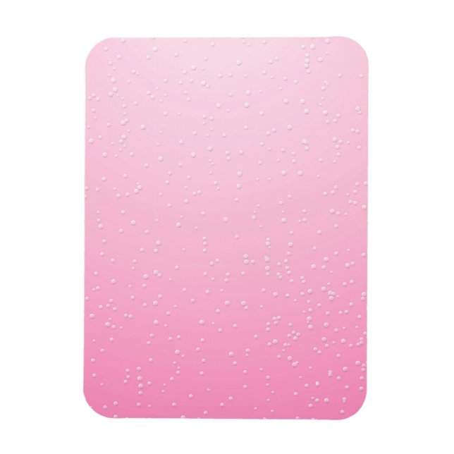 Rosa Champagner mit zarten Bläschen Kunst Magnet (Vertikal)