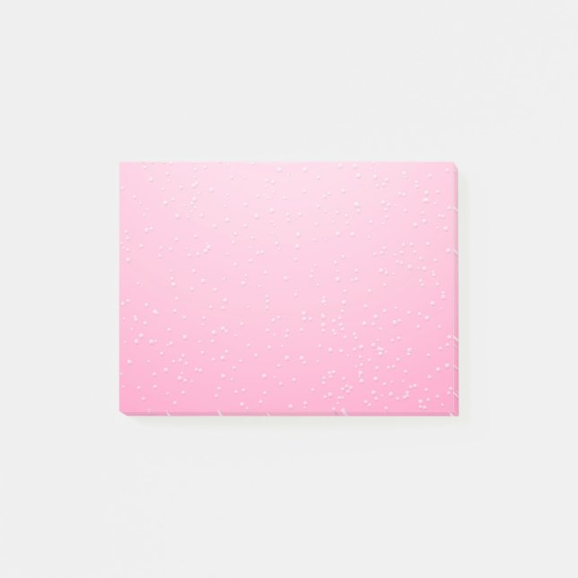 Rosa Champagner mit zarten Bläschen Kunst Post-it Klebezettel (Vorderseite)