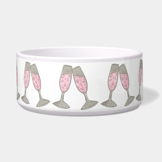 Rosa Champagner Toast Glass Bubbly Punch Bowl Napf (Rechts)