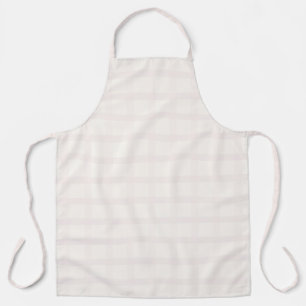Rosa Champagner und cremig weißes Gingham-Muster Schürze