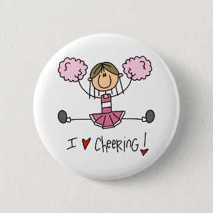 Rosa Cheerleader Button