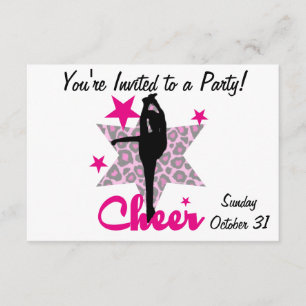 Rosa Cheerleader Einladung