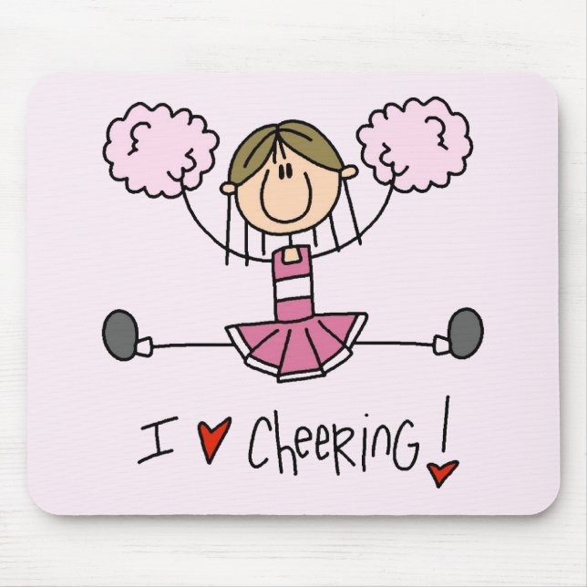 Rosa Cheerleader-T-Shirts und Geschenke Mousepad (Vorne)