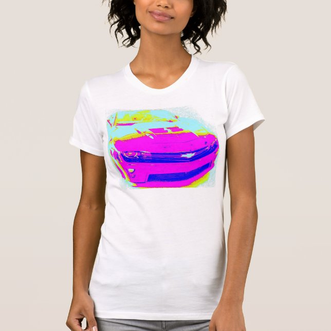 Rosa Chevrolet Camaro ZL1 T-Shirt (Vorderseite)