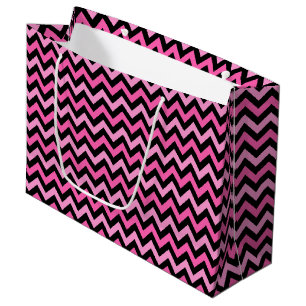Rosa Chevron-Brustkrebs-Bewusstseinsmuster Große Geschenktüte