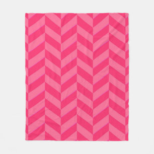 Rosa Chevron gemütliche und schicke Wohndekoration Fleecedecke