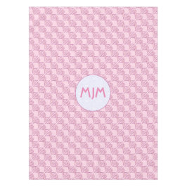 Rosa Chi Ro Kreuz mit Initialen gewickelt Tischdecke