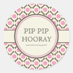 Rosa Chic Brautparty Dessert Tafelmarke Runder Aufkleber