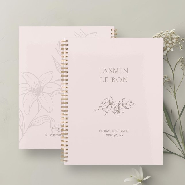 Rosa | Chic Minimalistisch Floral Planer (Von Creator hochgeladen)