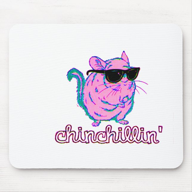 Rosa Chinchillin Neonchinchilla Mousepad (Vorne)