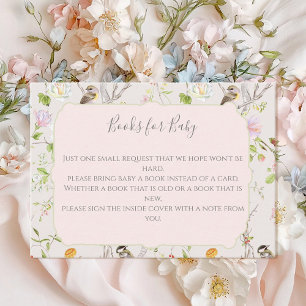 Rosa Chinesische Babyparty mit Blumenmuster Begleitkarte