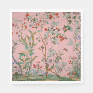 Rosa Chinoiserie Bird Blumengestalt Serviette