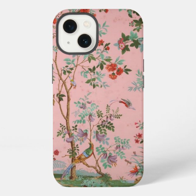 Rosa Chinoiserie iPhone Hülle (Rückseite)