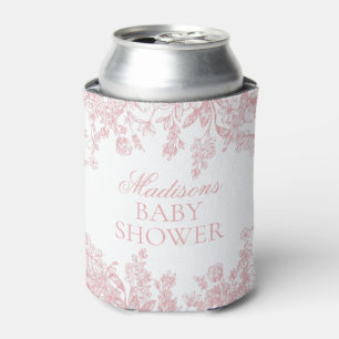 Rosa Chinoiserie Vintage Florale Babyparty Dosenkühler