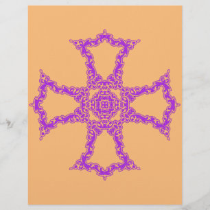 Rosa christliches Kreuz Flyer