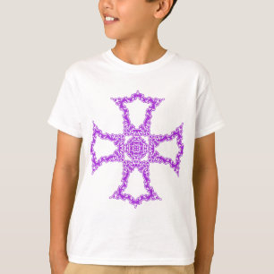 Rosa christliches Kreuz moderne ästhetische Kunst T-Shirt