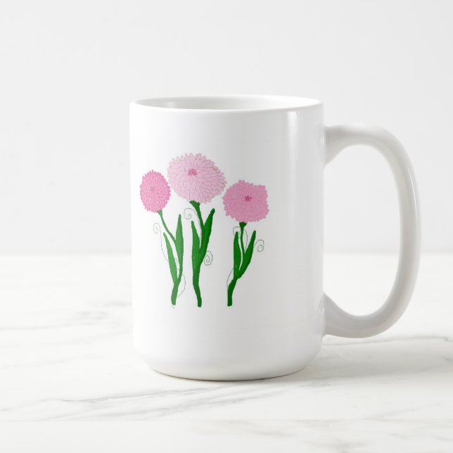 Rosa Chrysanthema Kaffeetasse (Rechts)