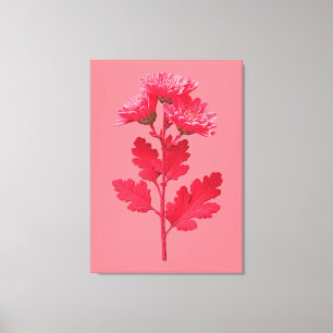Rosa Chrysantheme Leinwanddruck