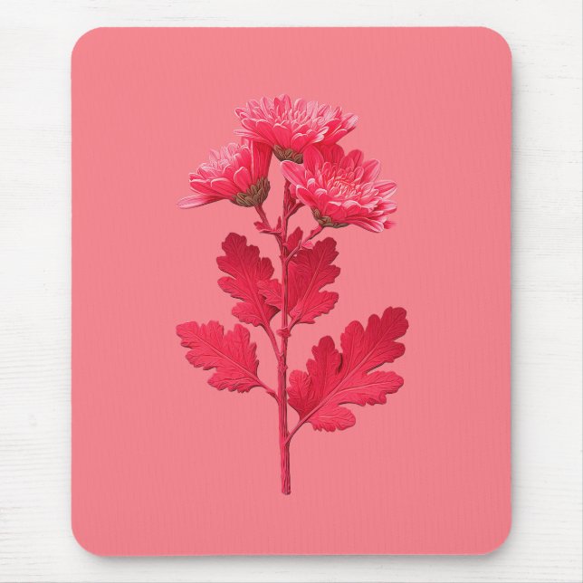 Rosa Chrysantheme  Mousepad (Vorne)