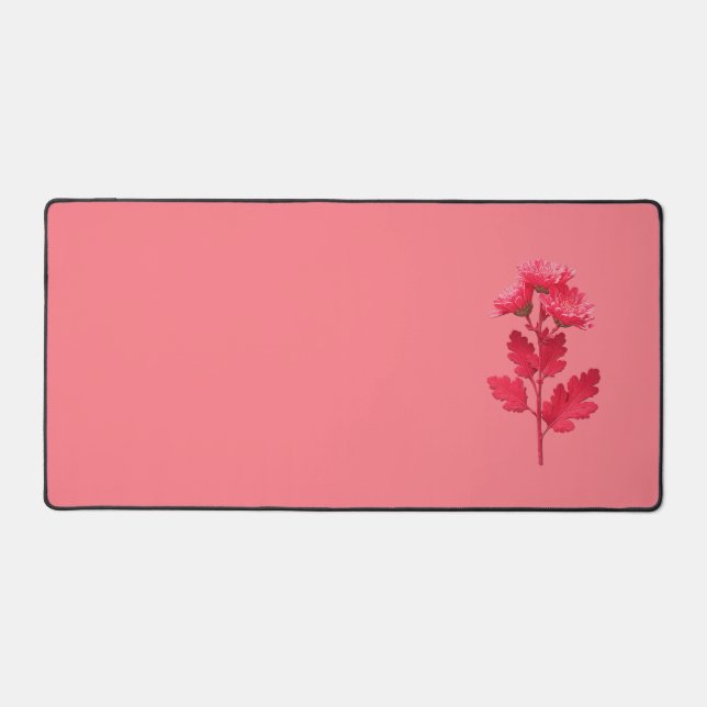 Rosa Chrysantheme  Schreibtischunterlage (Vorderseite)
