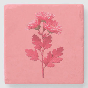Rosa Chrysantheme  Steinuntersetzer