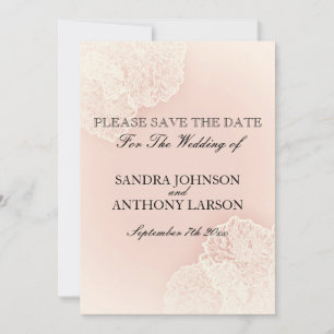 Rosa Chrysanthemen-Blumen Hochzeitseinladung Vorme Save The Date