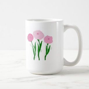 Rosa Chrysanthemen Kaffeetasse