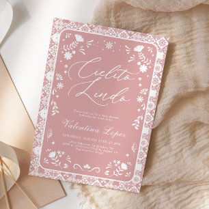 Rosa Cielito Lindo Talavera Baby Shower-Einladung Einladung