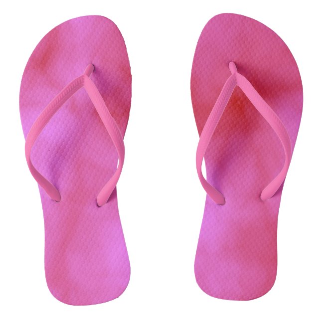 Rosa Cloud Abstrakt Flip Flops (Fußbett)