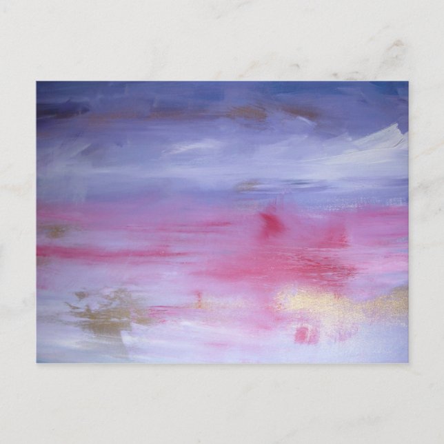 Rosa Cloud-Karte Postkarte (Vorderseite)
