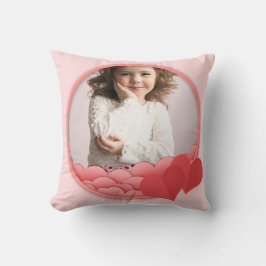 Rosa Cloud-Kissen mit Foto für Kinder zum Geburtst Kissen