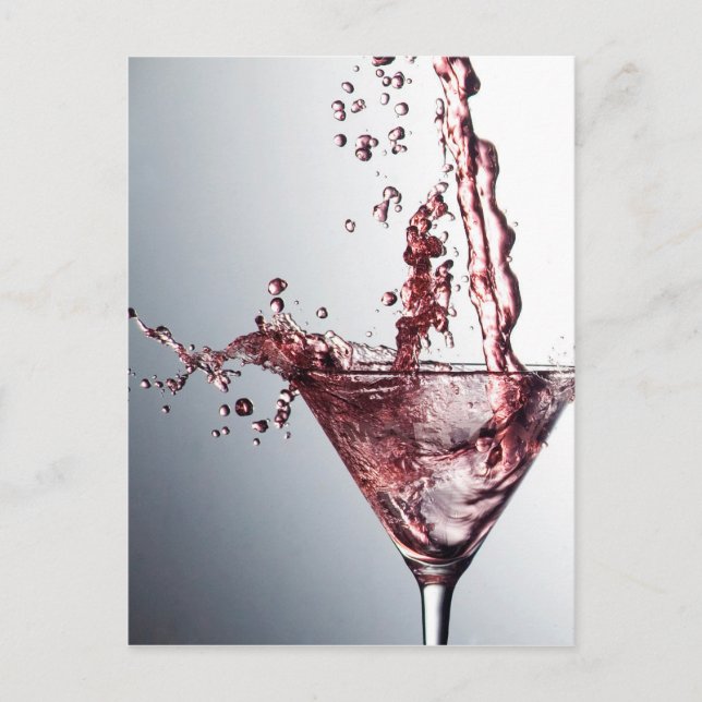 Rosa Cocktail 3 Postkarte (Vorderseite)