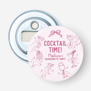 Rosa Cocktailparty-Junggesellinnenabschied-Umschla Flaschenöffner