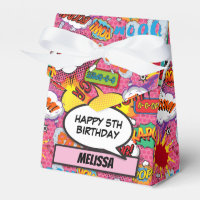 Rosa Comic Buch Superhelden Geburtstagsparty