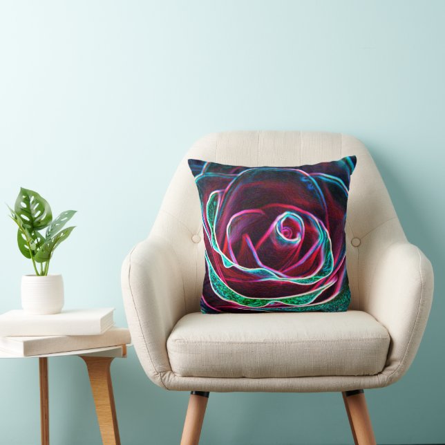 Rosa con efecto abstracto kissen (Stuhl )