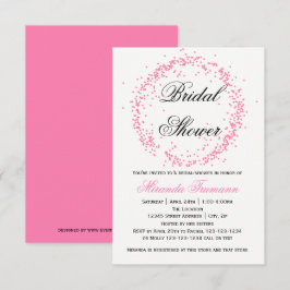 Rosa Confetti - Einladung des Brautparty-3x5