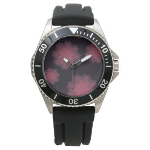 Rosa, cool, trendige, moderne Abstraktion der Blum Armbanduhr