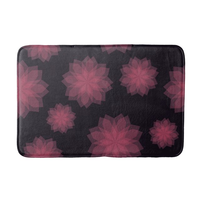 Rosa, cool, trendige, moderne Abstraktion der Blum Badematte (Vorderseite)