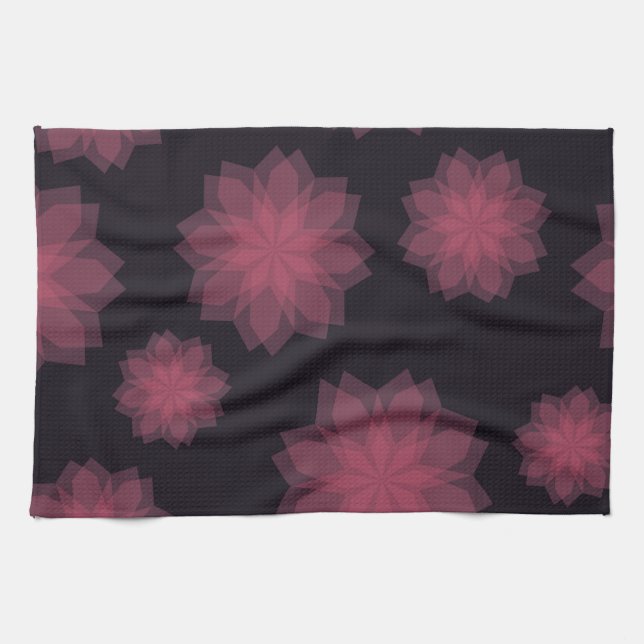 Rosa, cool, trendige, moderne Abstraktion der Blum Geschirrtuch (Horizontal)